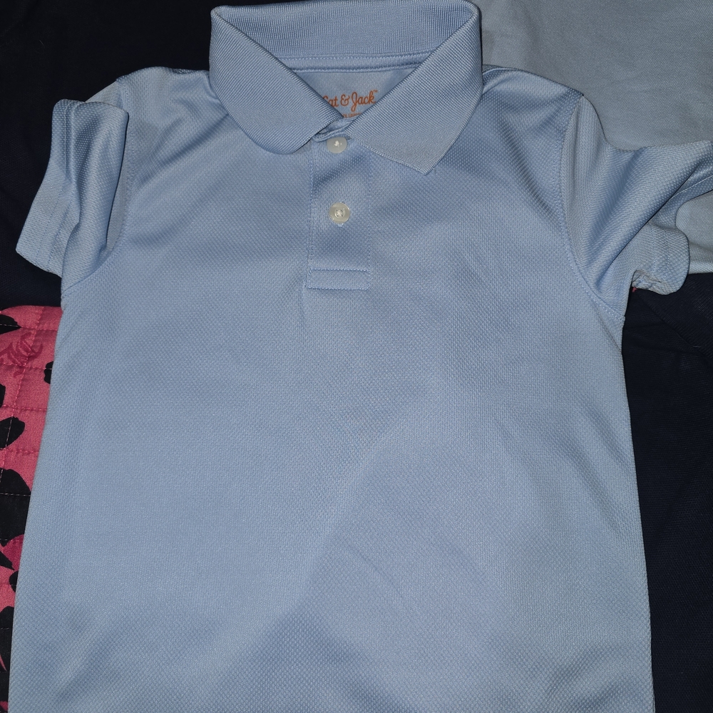 French Toast and Cat & Jack Men's Polo Shirt Set - Light Blue and Navy - Picture 3 of 5